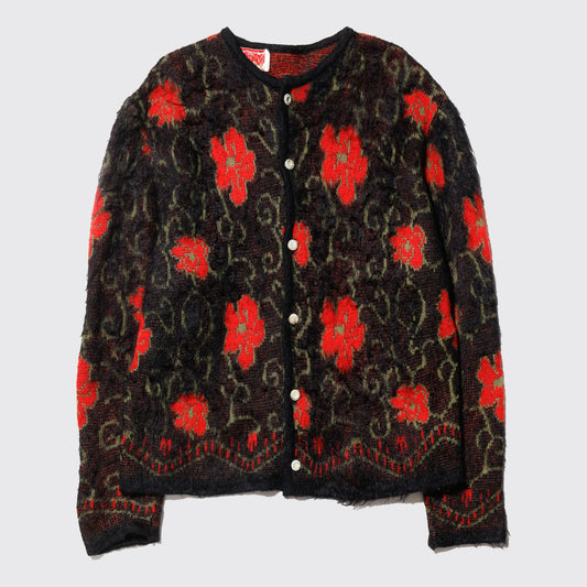 vintage floral mohair cardigan