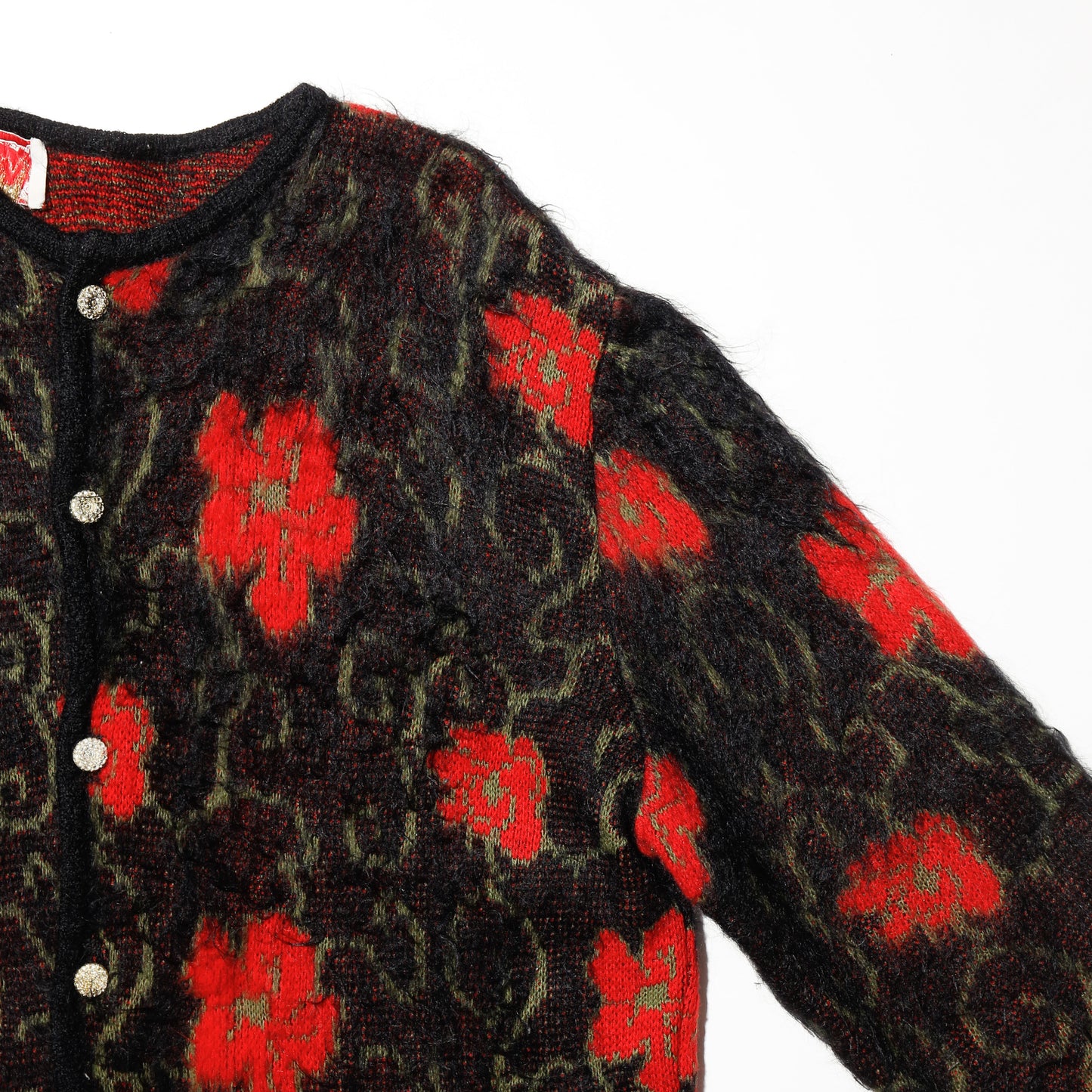 vintage floral mohair cardigan