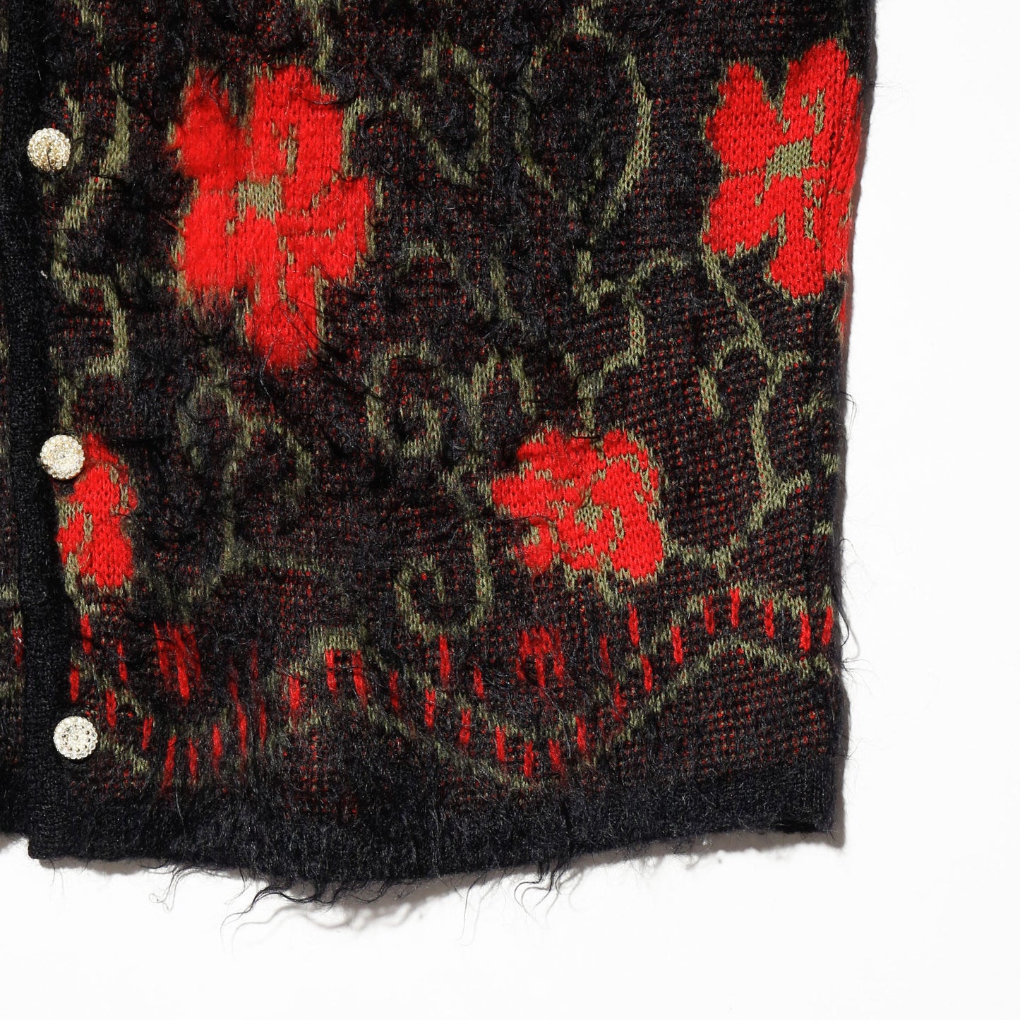 vintage floral mohair cardigan