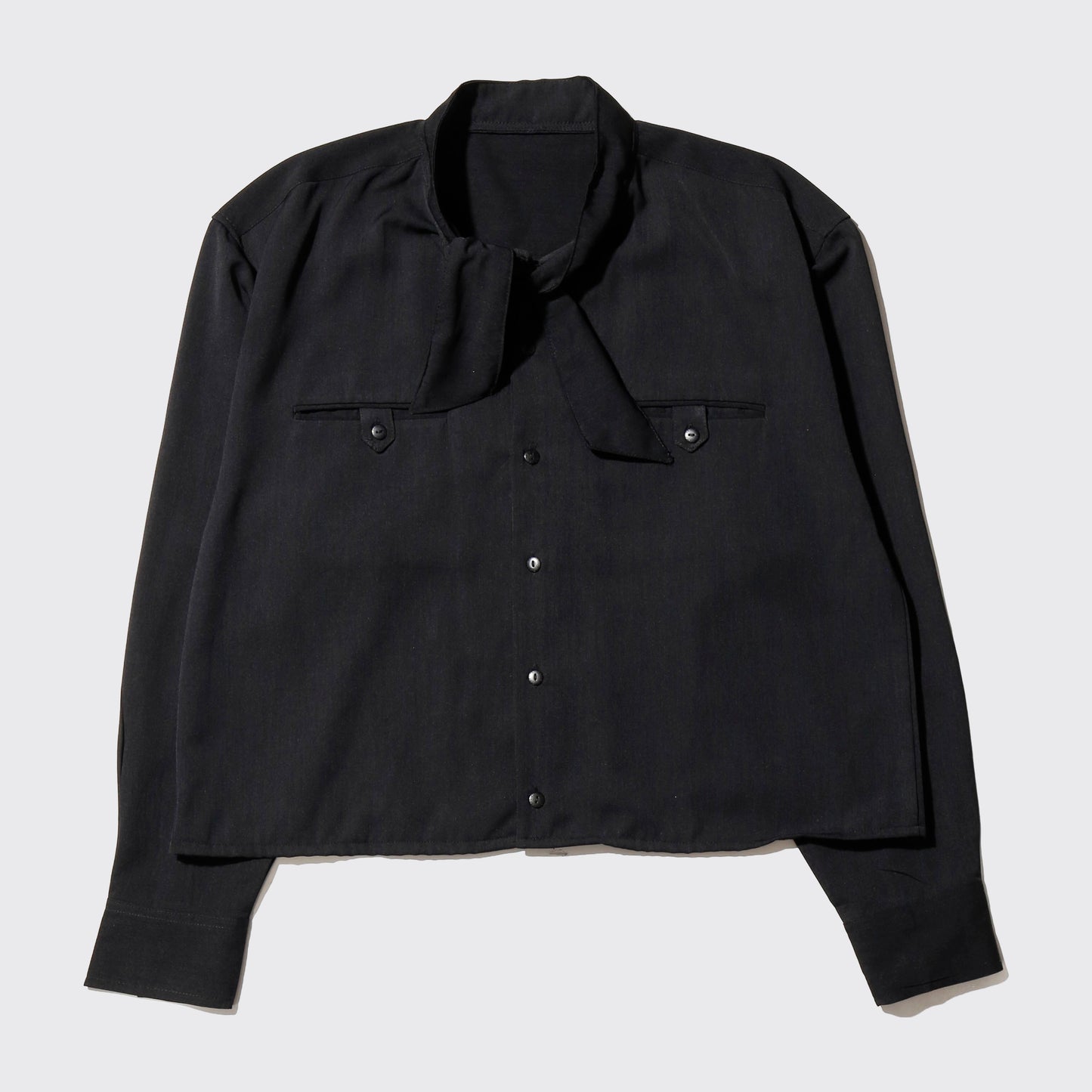 *one-off cropped bowtie shirt