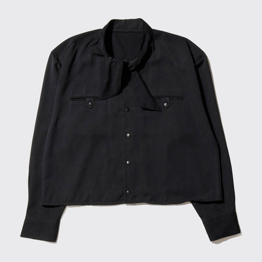 *one-off cropped bowtie shirt