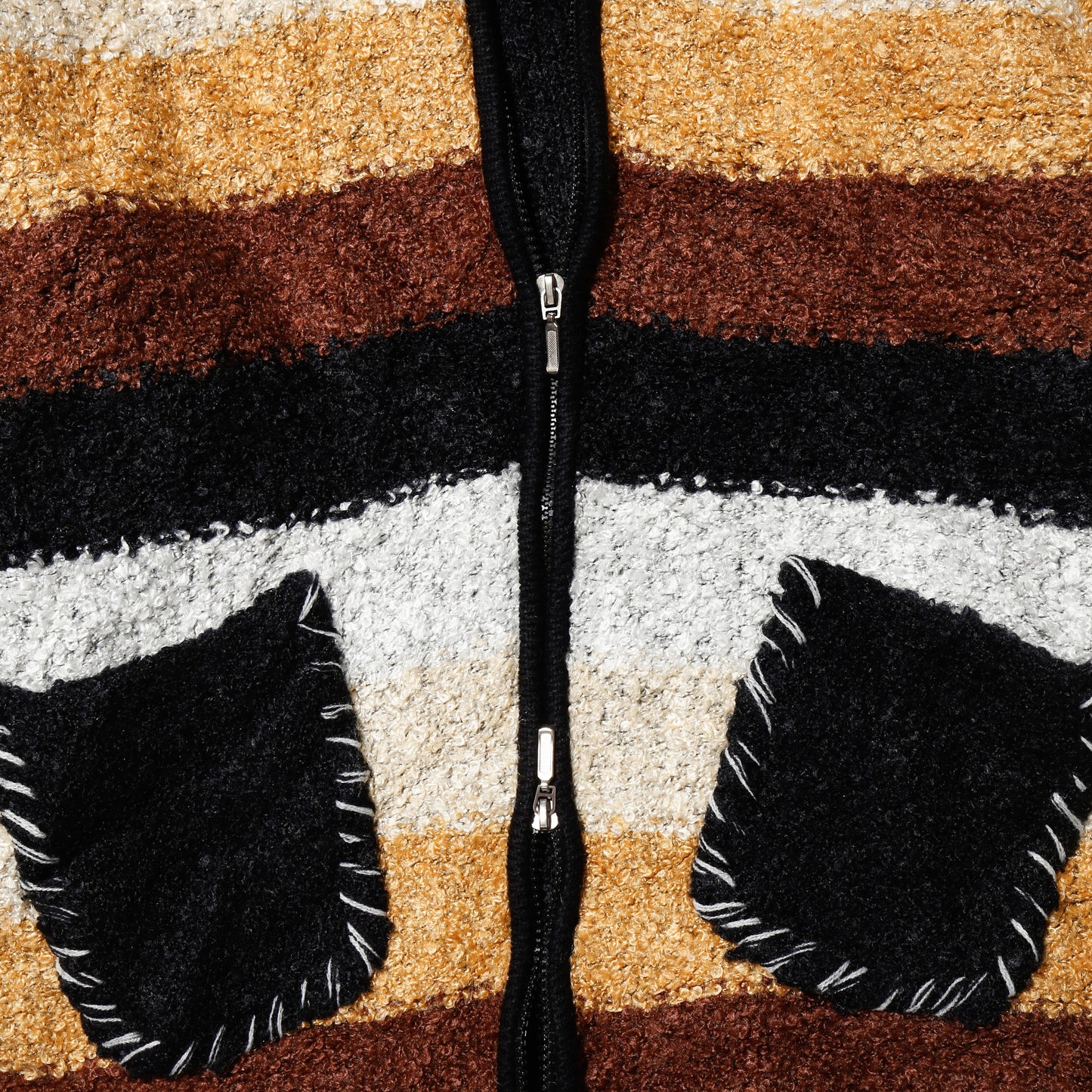 vintage fringe folklore knit jacket