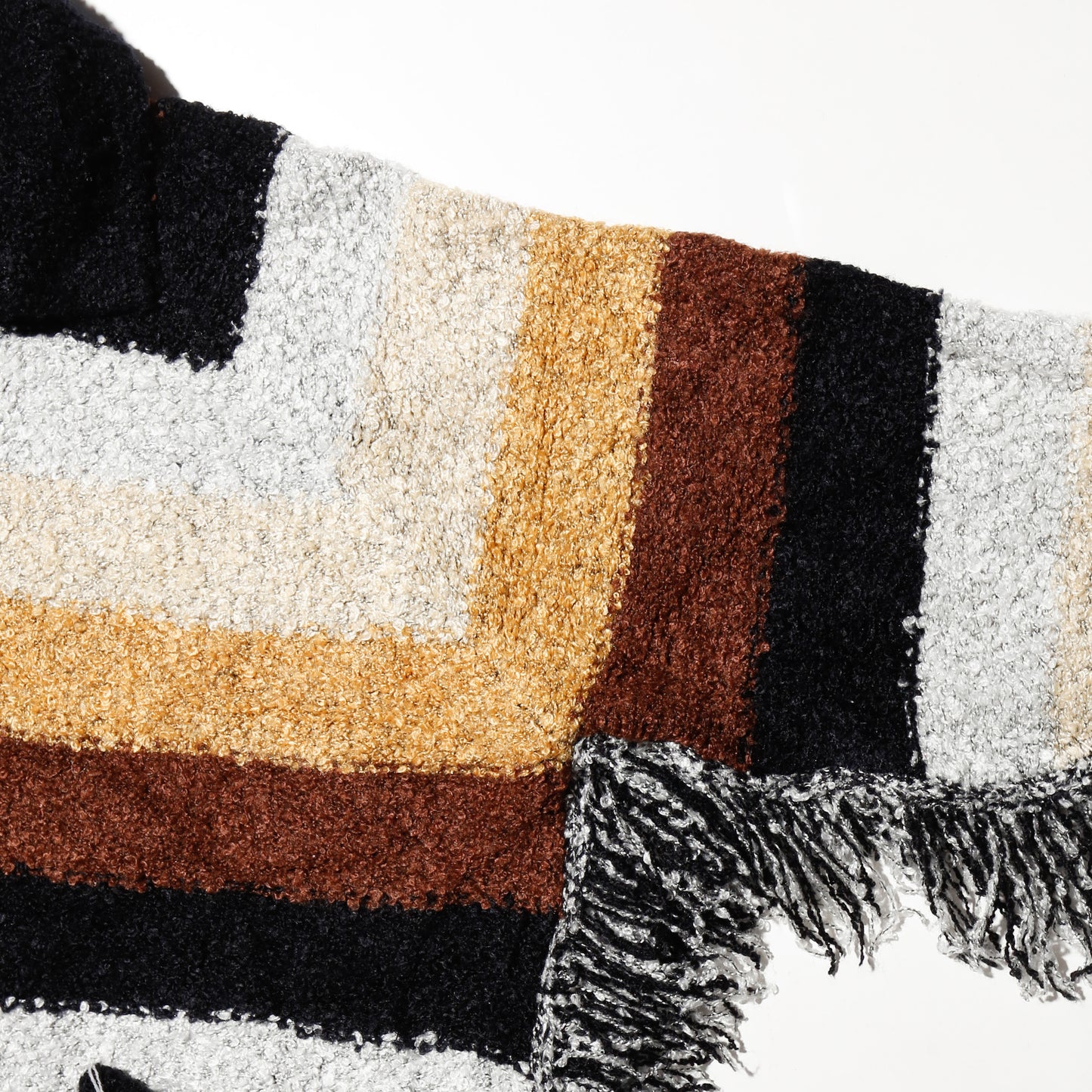 vintage fringe folklore knit jacket