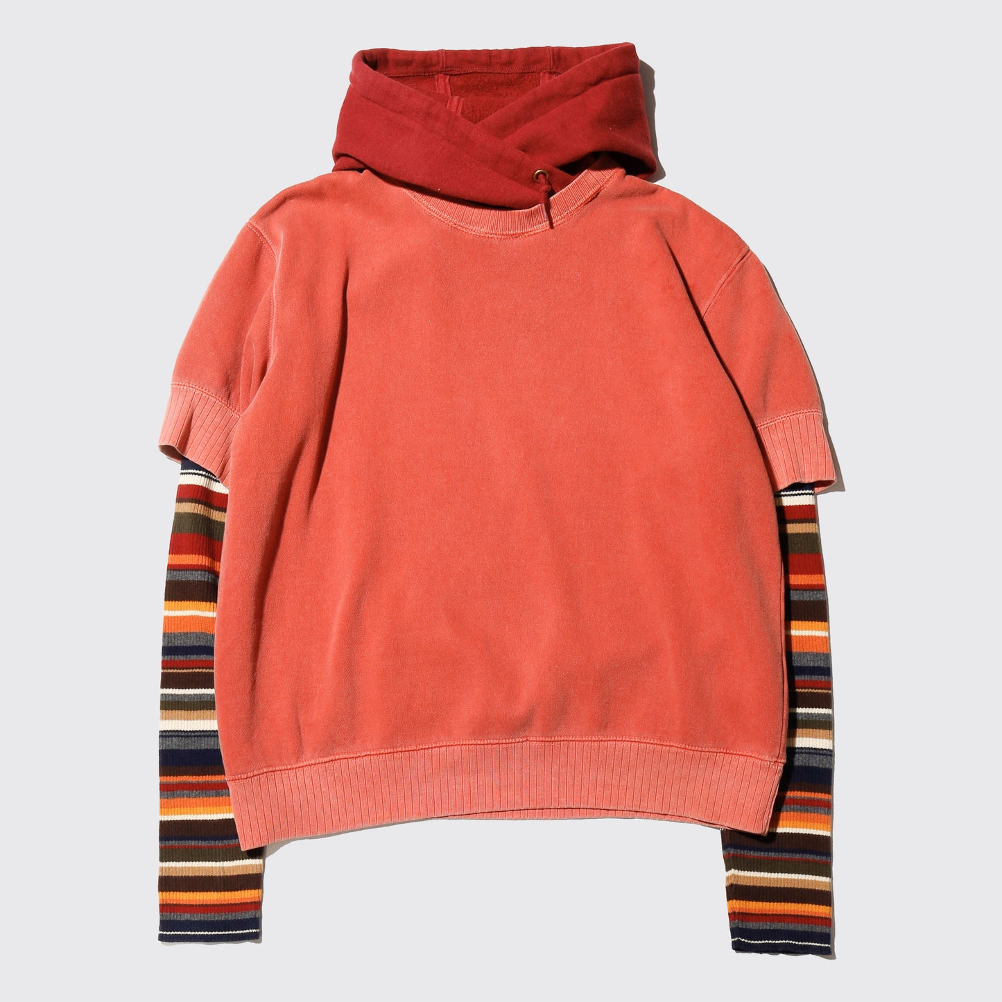 *one-off hybrid border hoodie