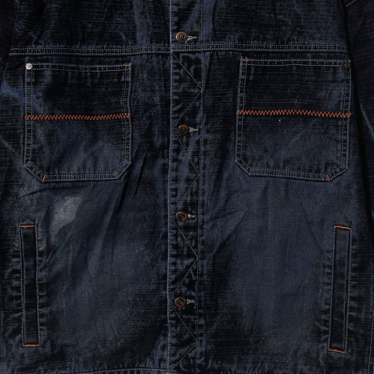 vintage faded flocky baggy trucker jacket