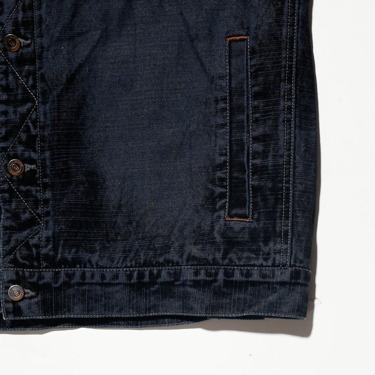 vintage faded flocky baggy trucker jacket