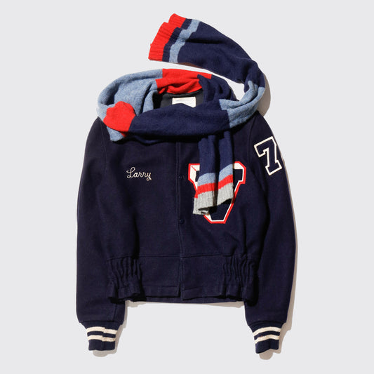 *one-off 70's with muffler varsity jacket