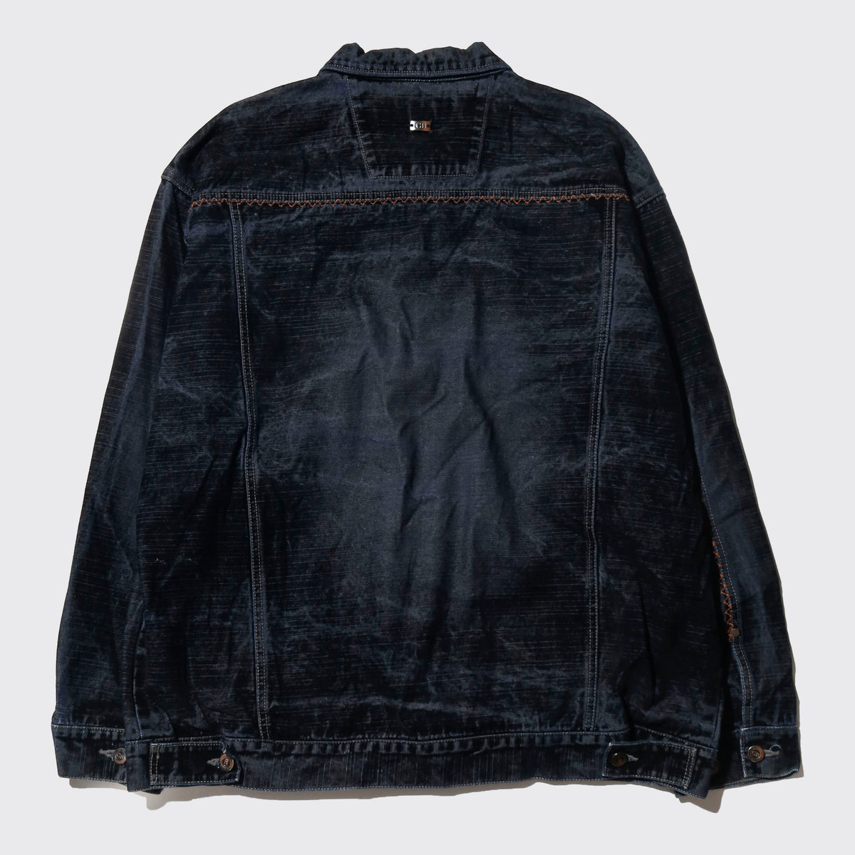 vintage faded flocky baggy trucker jacket