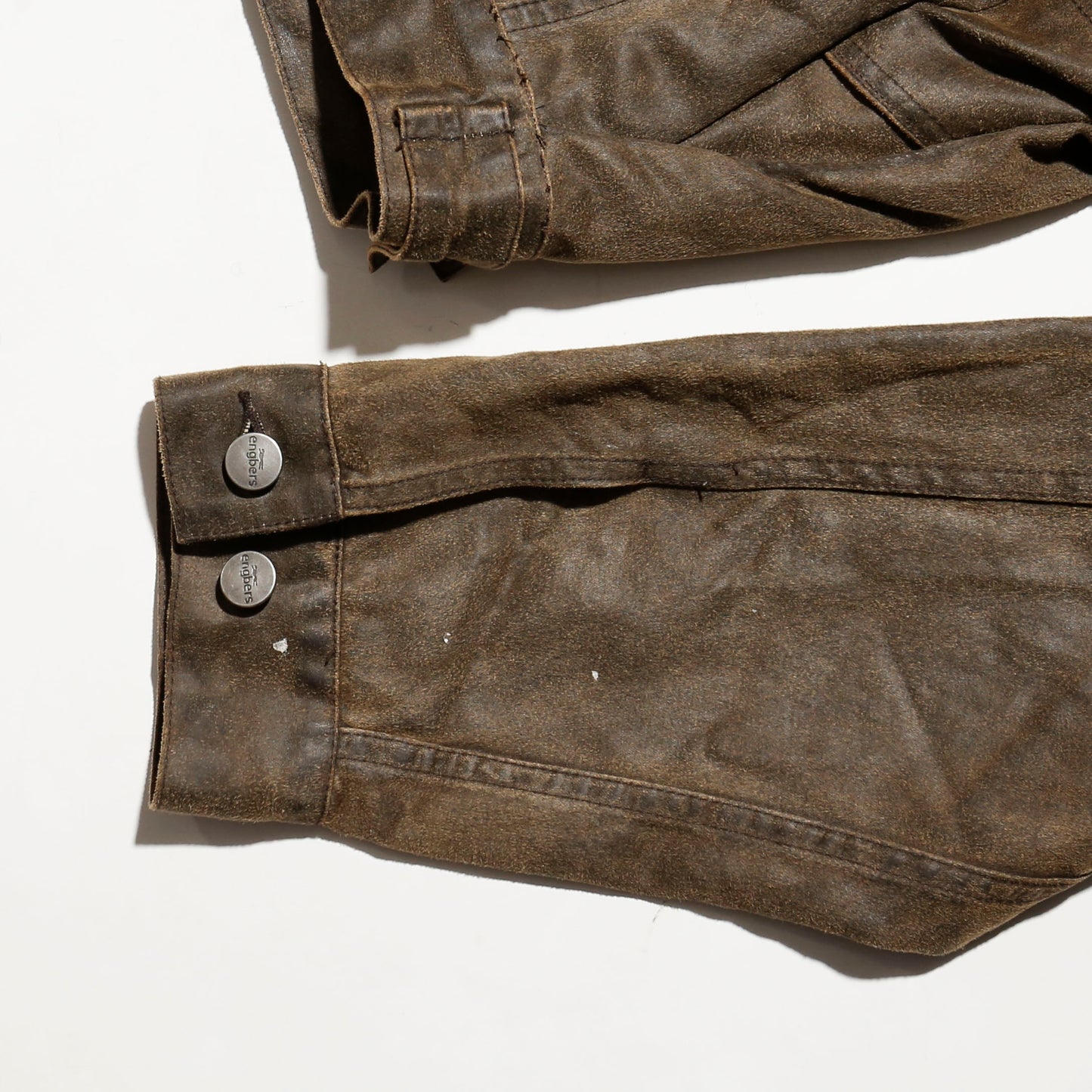 *one-off unbalance wax trucker jacket