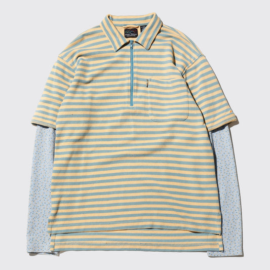 *one-off hybrid half zip polo pullover