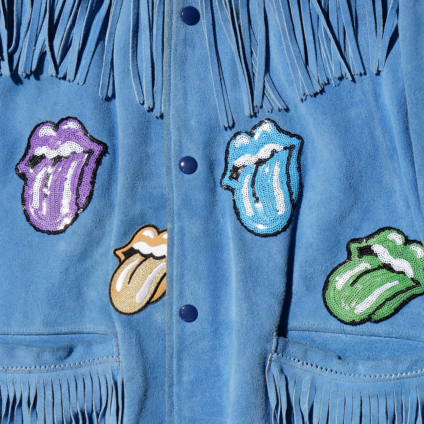 vintage 70's k bar z custom fringe western suede leather jacket