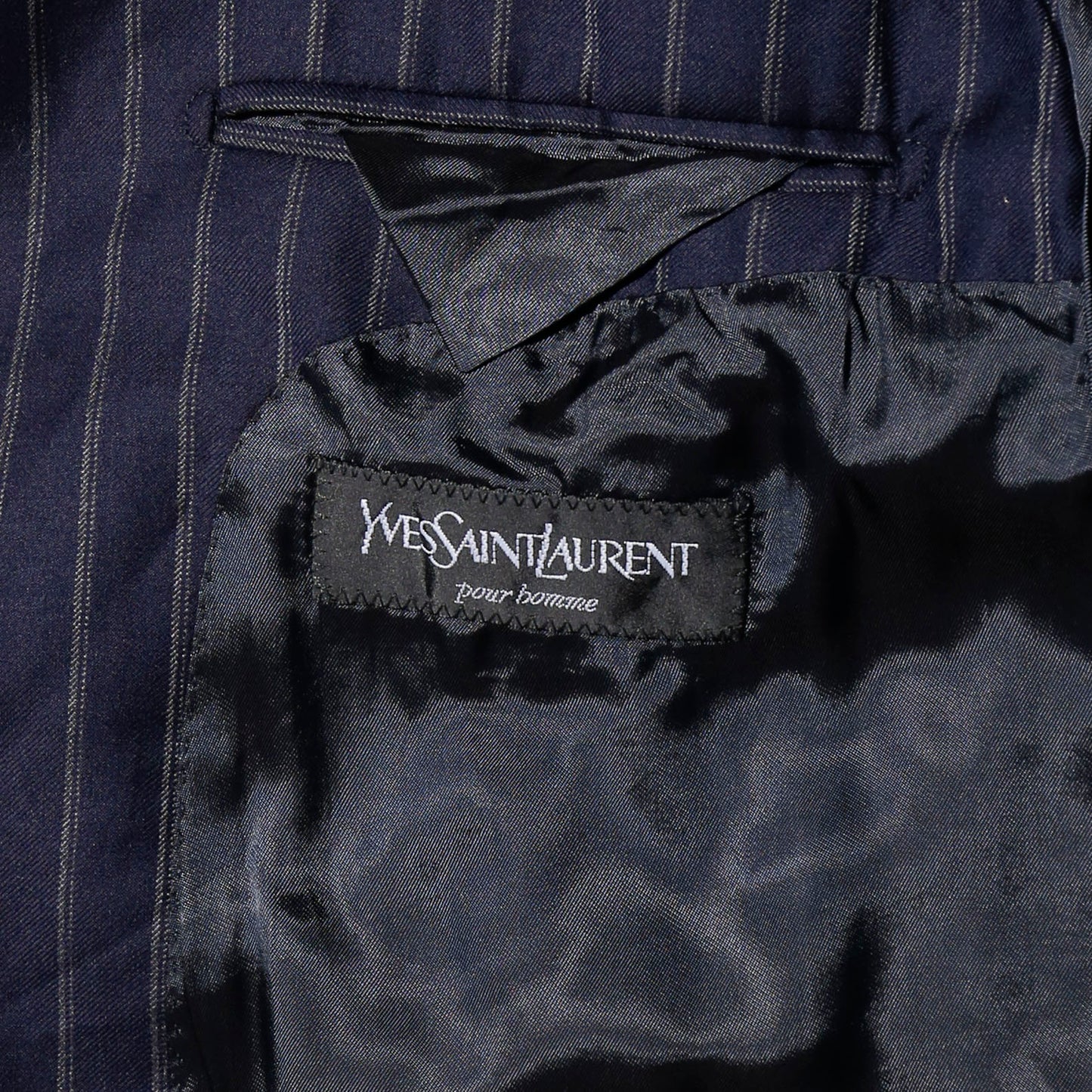 vintage 90's Yves Saint Laurent stripe 2b single tailored jacket