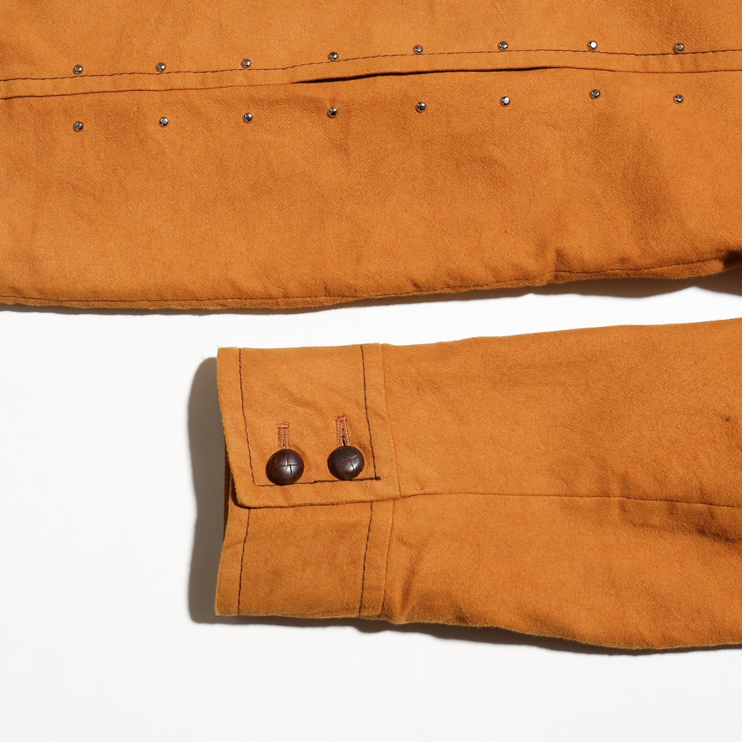 vintage 70's leopard studs velvet trucker jacket
