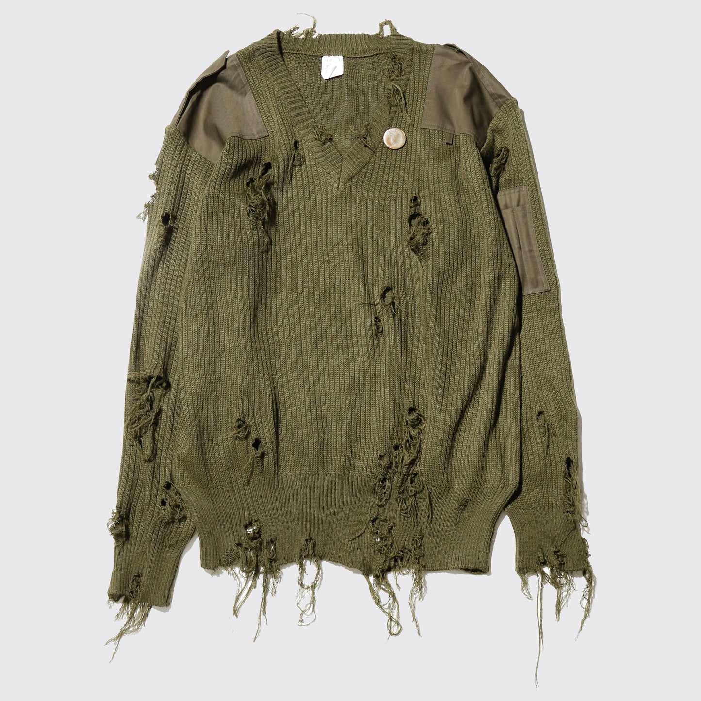 *one-off broken command sweater , with aging kapper badge