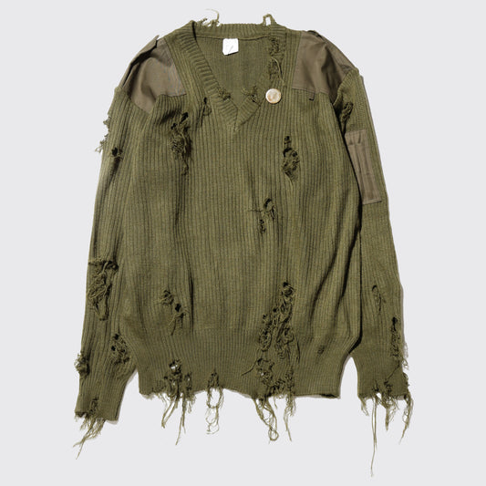 *one-off broken command sweater , with aging kapper badge