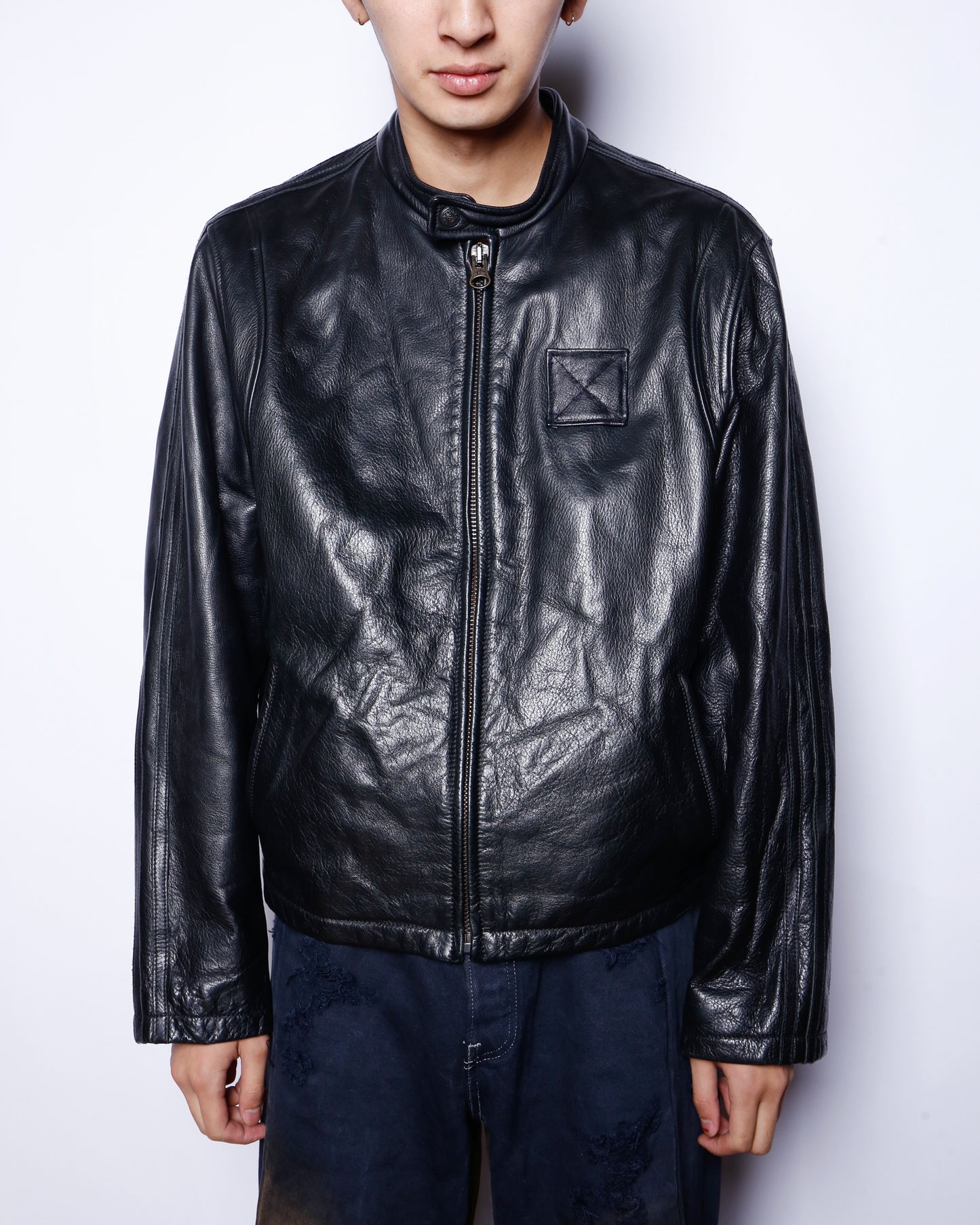 vintage motorcycle leather jacket