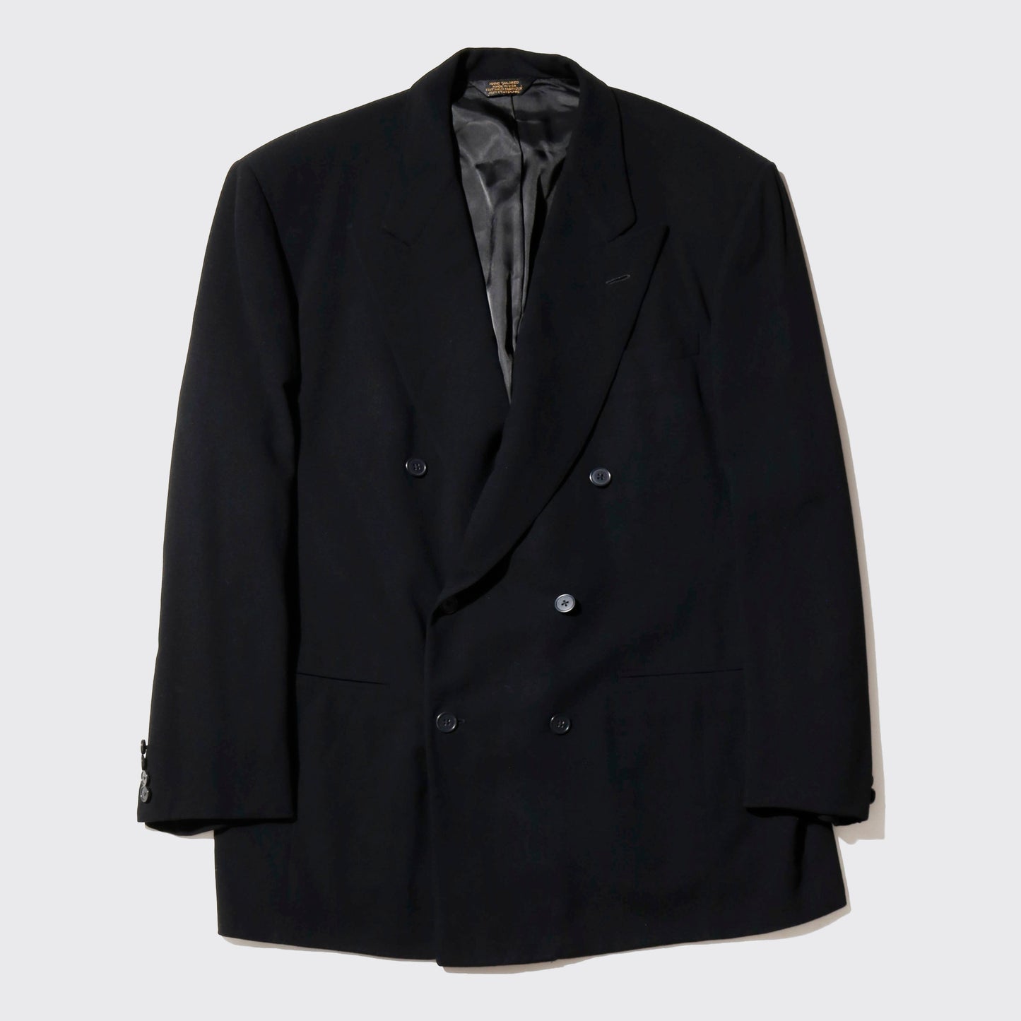 vintage collarless double breasted tailored jacket