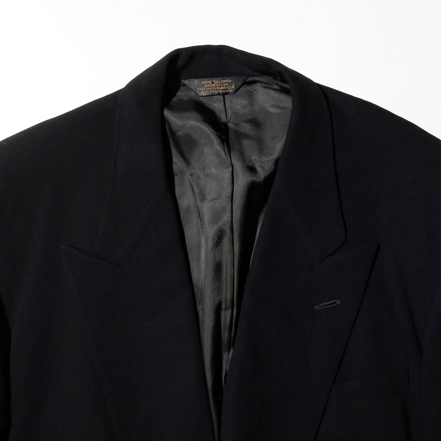 vintage collarless double breasted tailored jacket