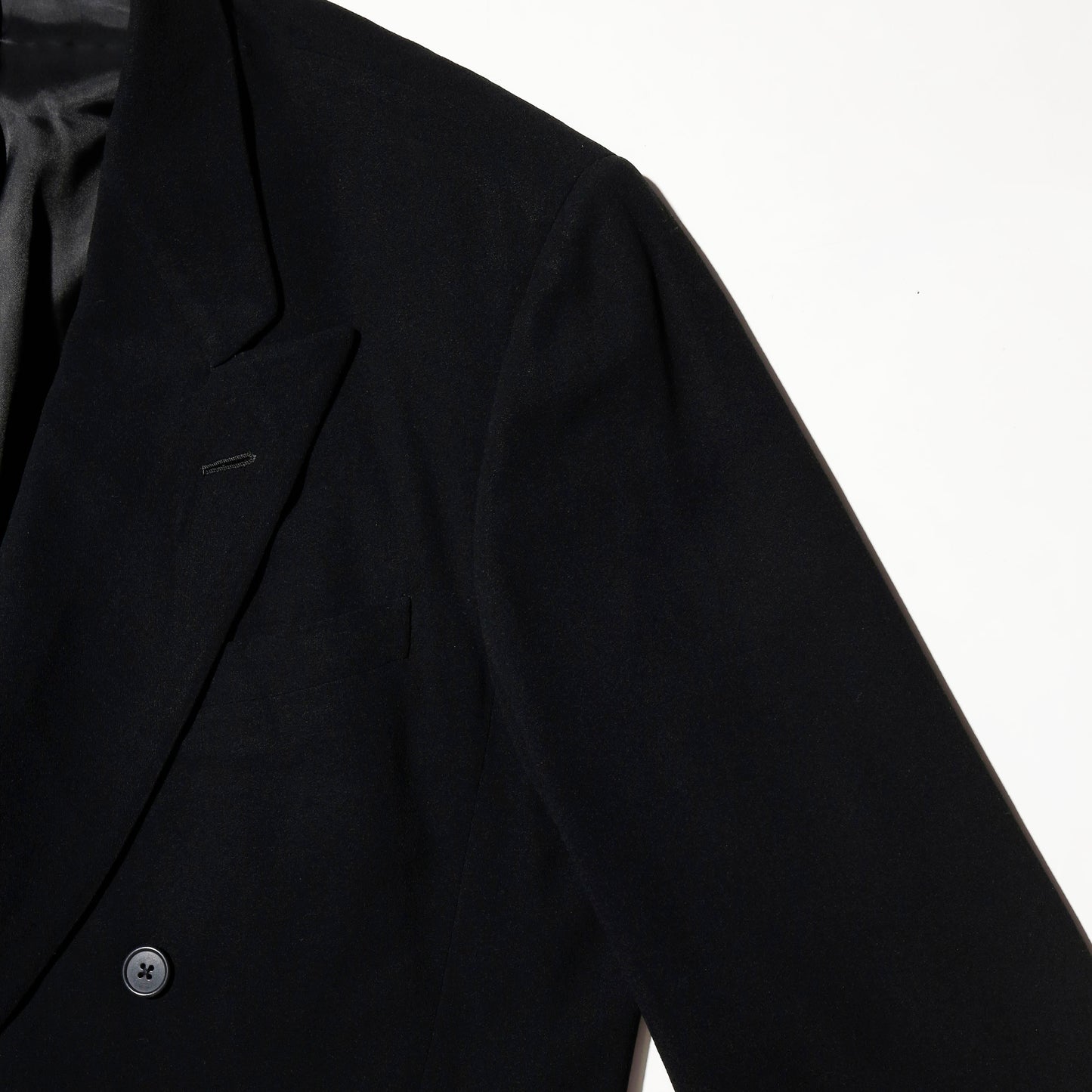 vintage collarless double breasted tailored jacket