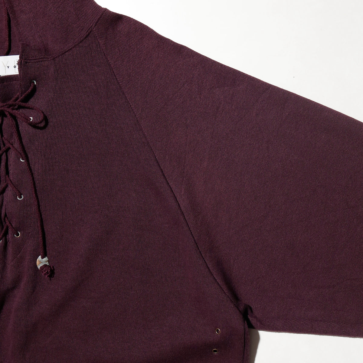 vintage 90's wine lace up hoodie