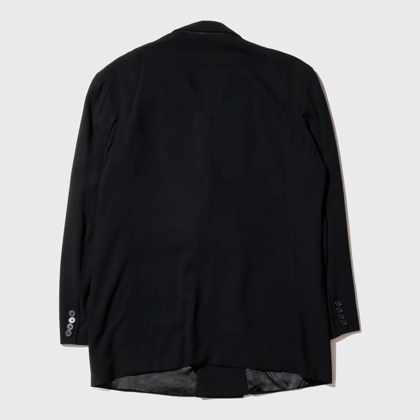vintage collarless double breasted tailored jacket