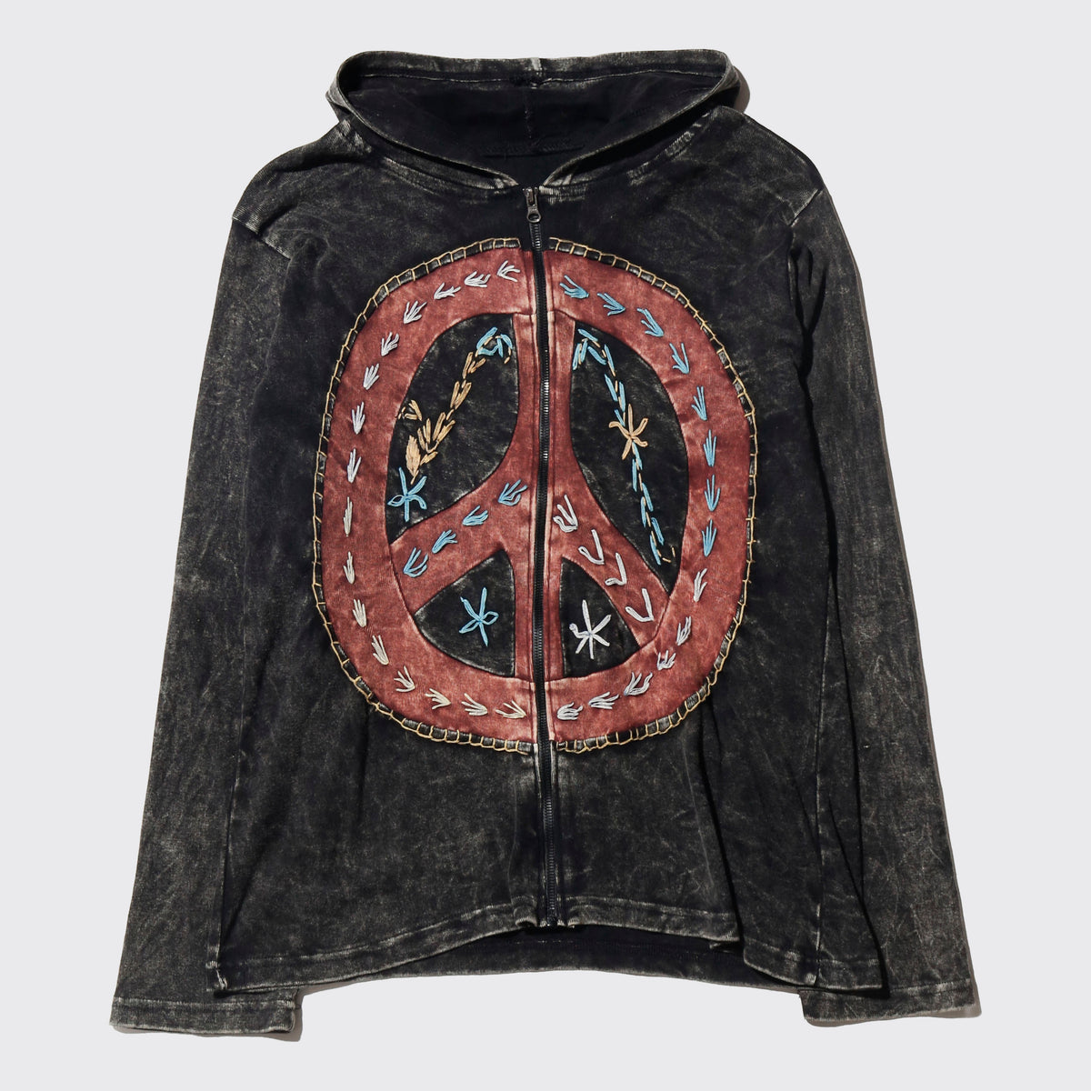 vintage peace goa hoodie