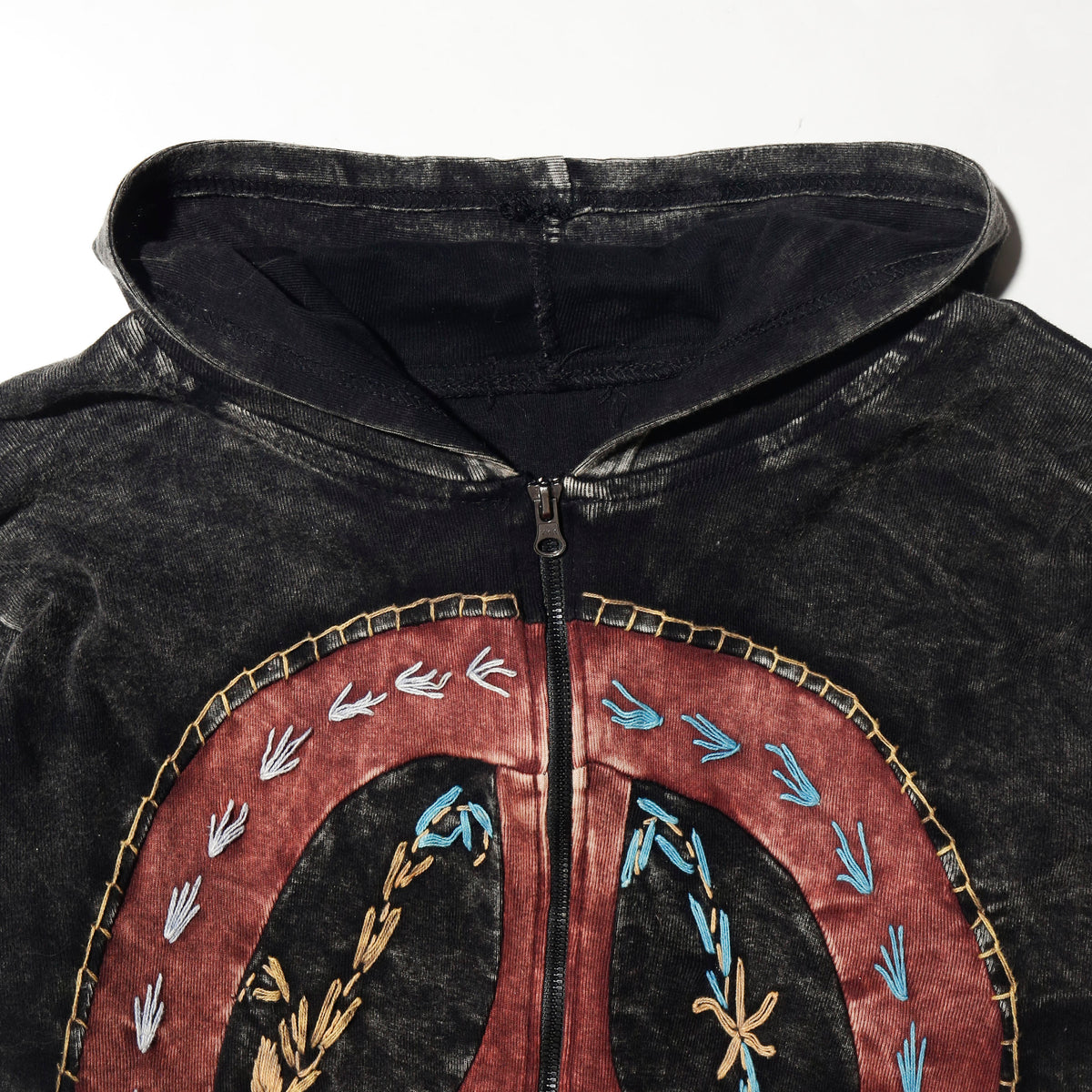 vintage peace goa hoodie