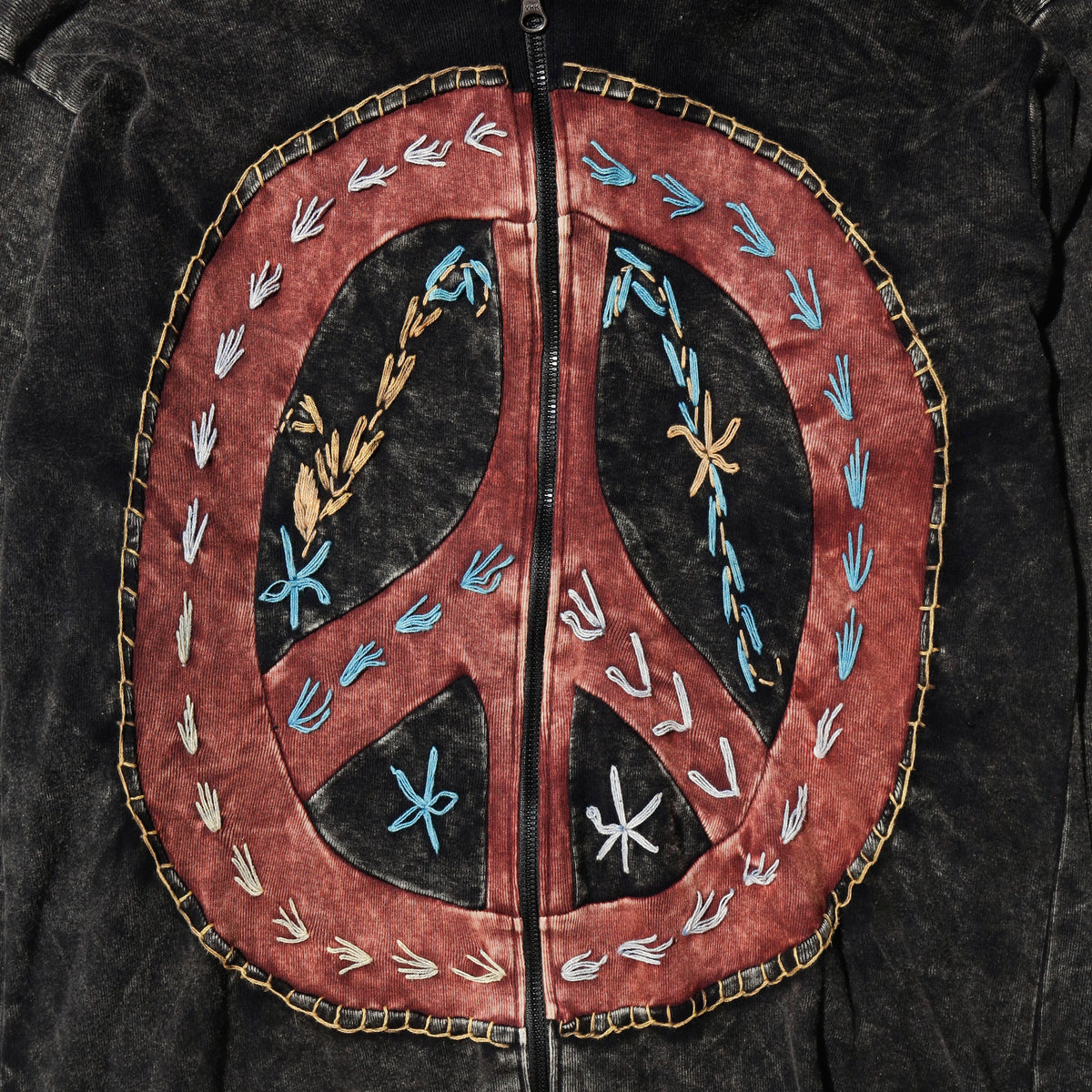 vintage peace goa hoodie