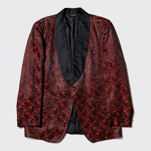 vintage 70's rose smoking jacket