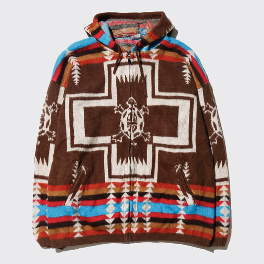 vintage harding turtle ecuador knit hoodie