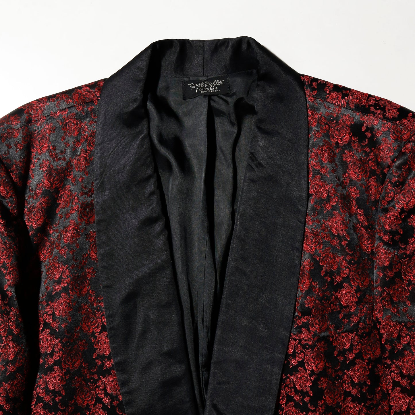 vintage 70's rose smoking jacket