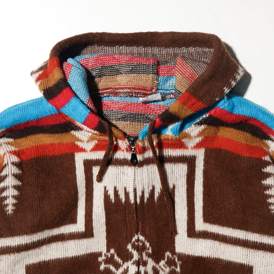 vintage harding turtle ecuador knit hoodie