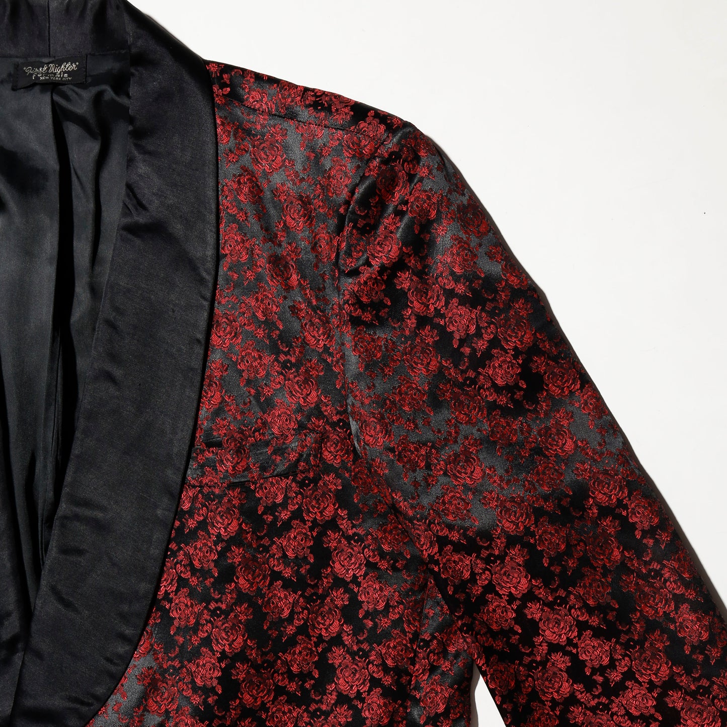 vintage 70's rose smoking jacket