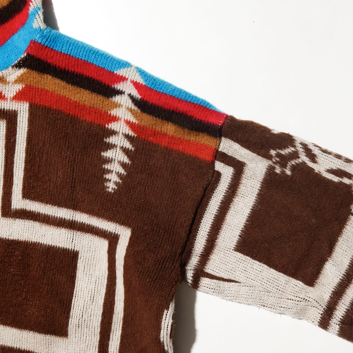 vintage harding turtle ecuador knit hoodie