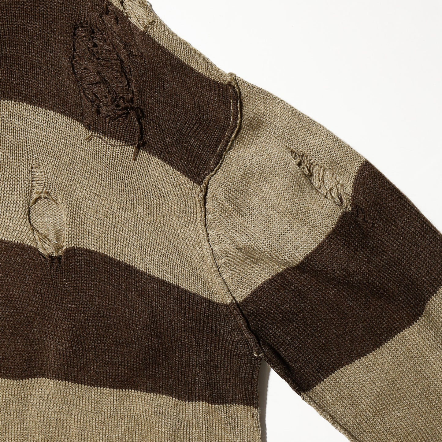 *one-off broken border knit hoodie