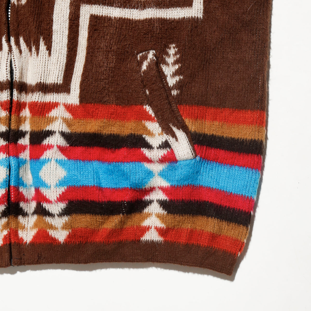 vintage harding turtle ecuador knit hoodie