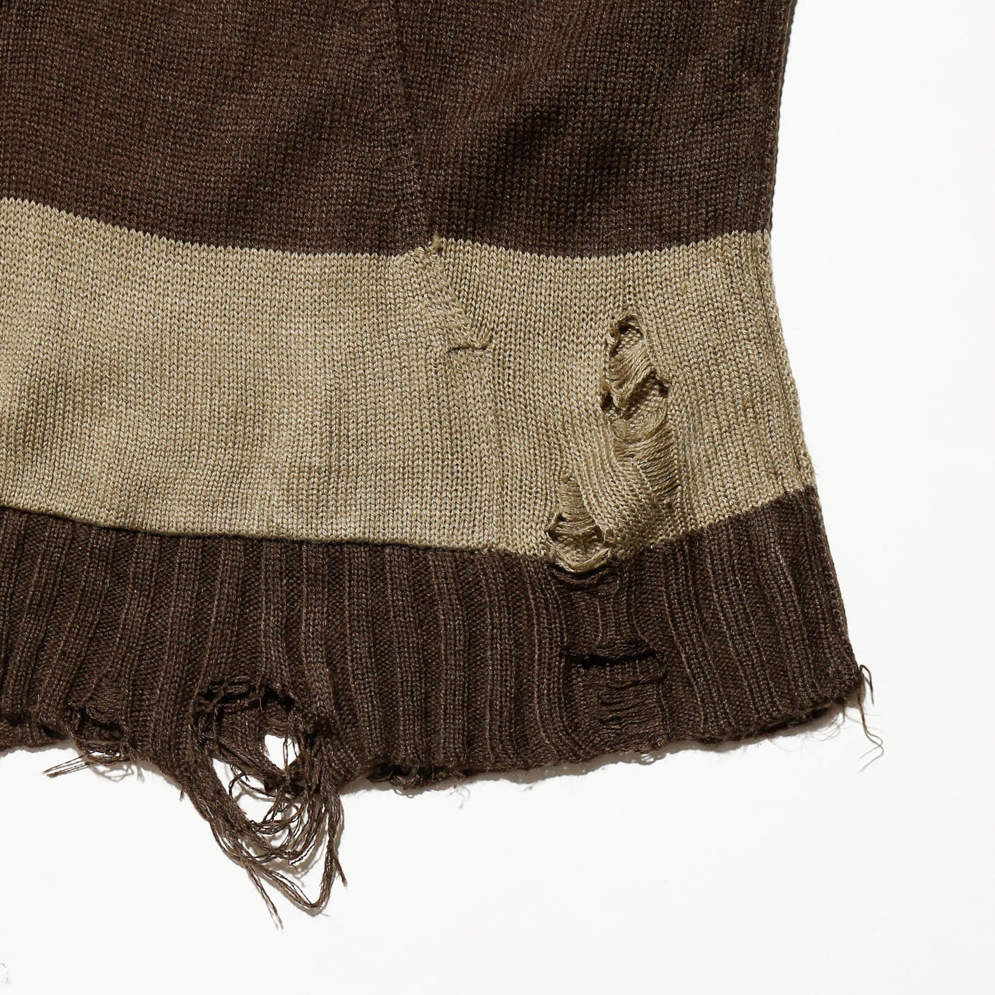 *one-off broken border knit hoodie