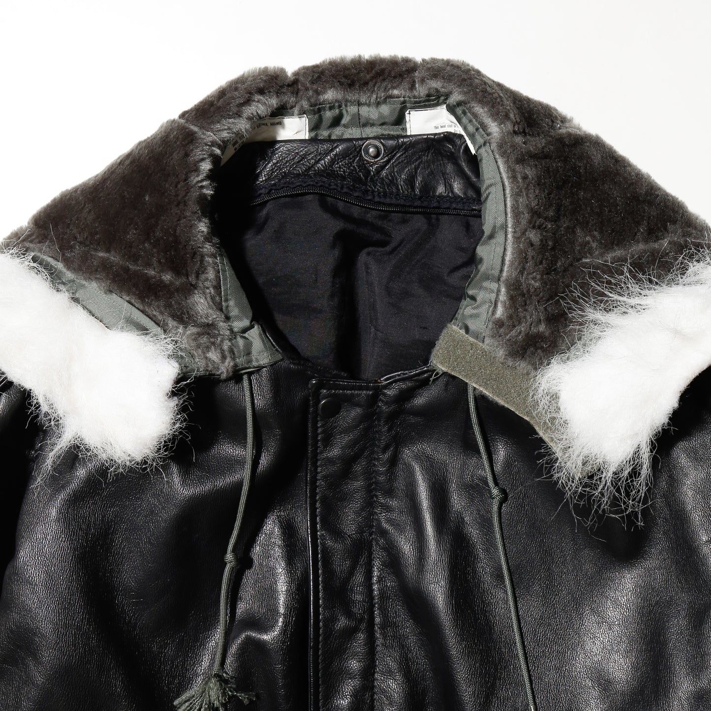 vintage hooded aviator leather jacket