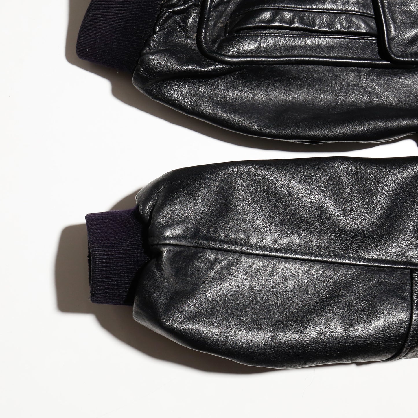 vintage hooded aviator leather jacket