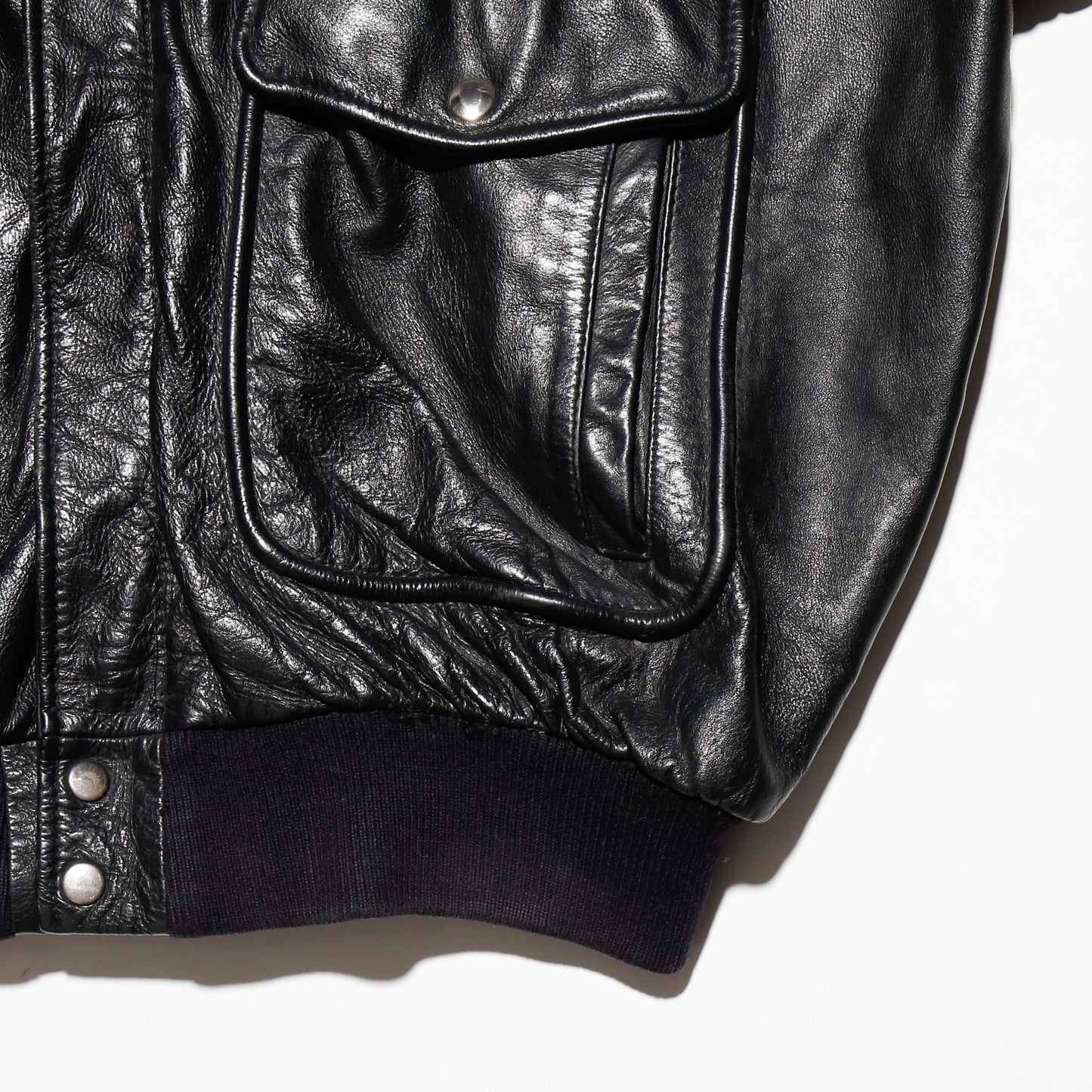 vintage hooded aviator leather jacket