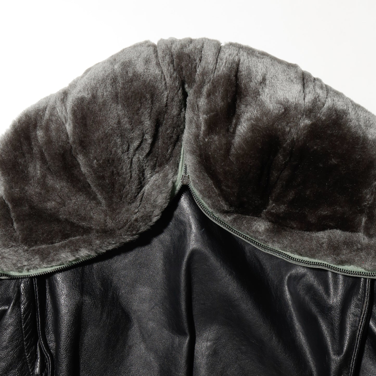 vintage hooded aviator leather jacket