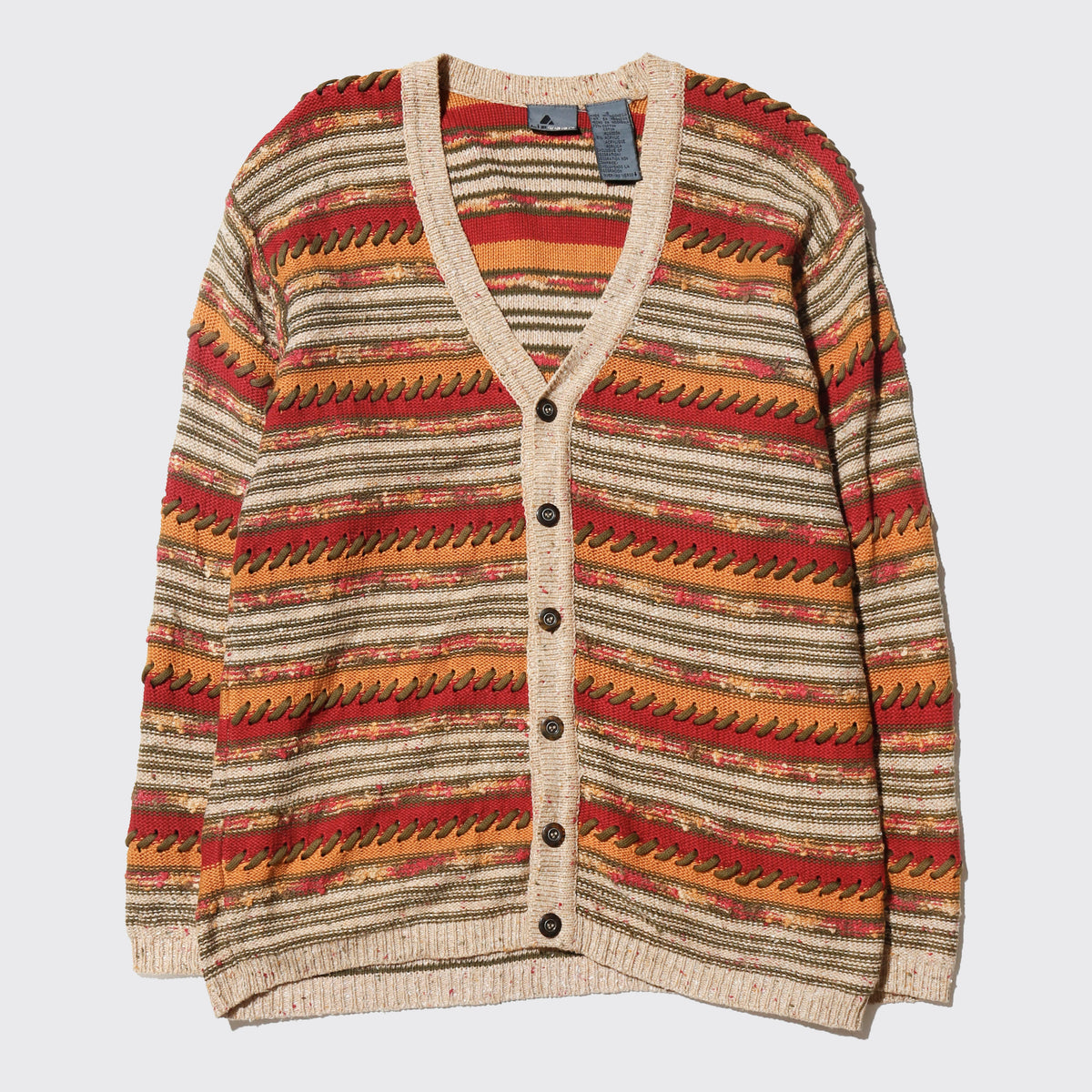 vintage lizwear stitched border cardigan