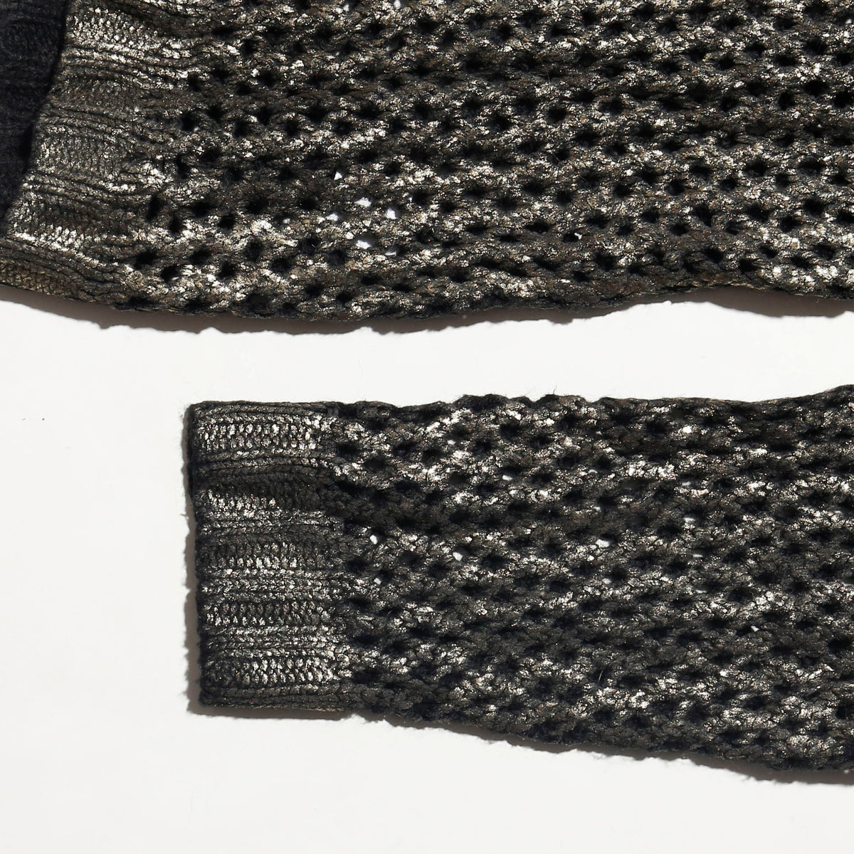 vintage 00's cropped dust foil mesh sweater