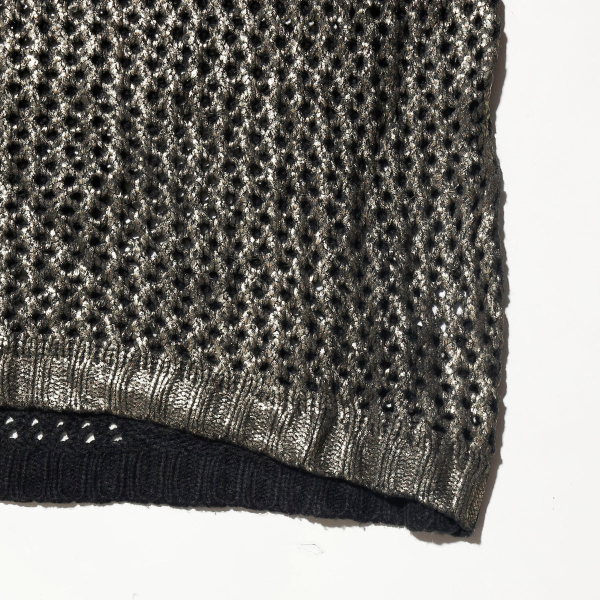 vintage 00's cropped dust foil mesh sweater