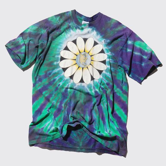 vintage 90's flower tie dye t-shirt