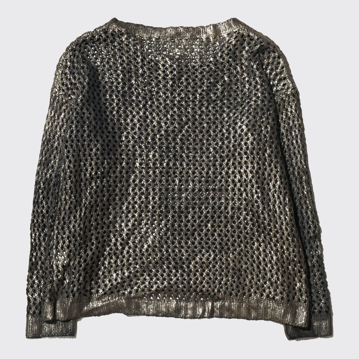 vintage 00's cropped dust foil mesh sweater