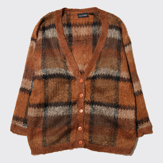 vintage 80's paul harris mohair check cardigan