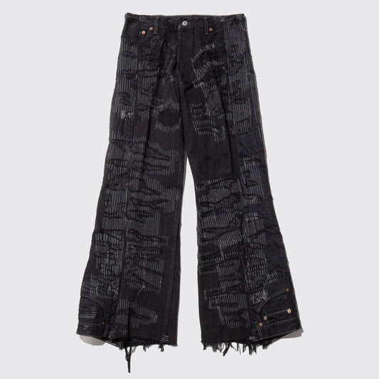 remake upside jeans , model - "anti war model"