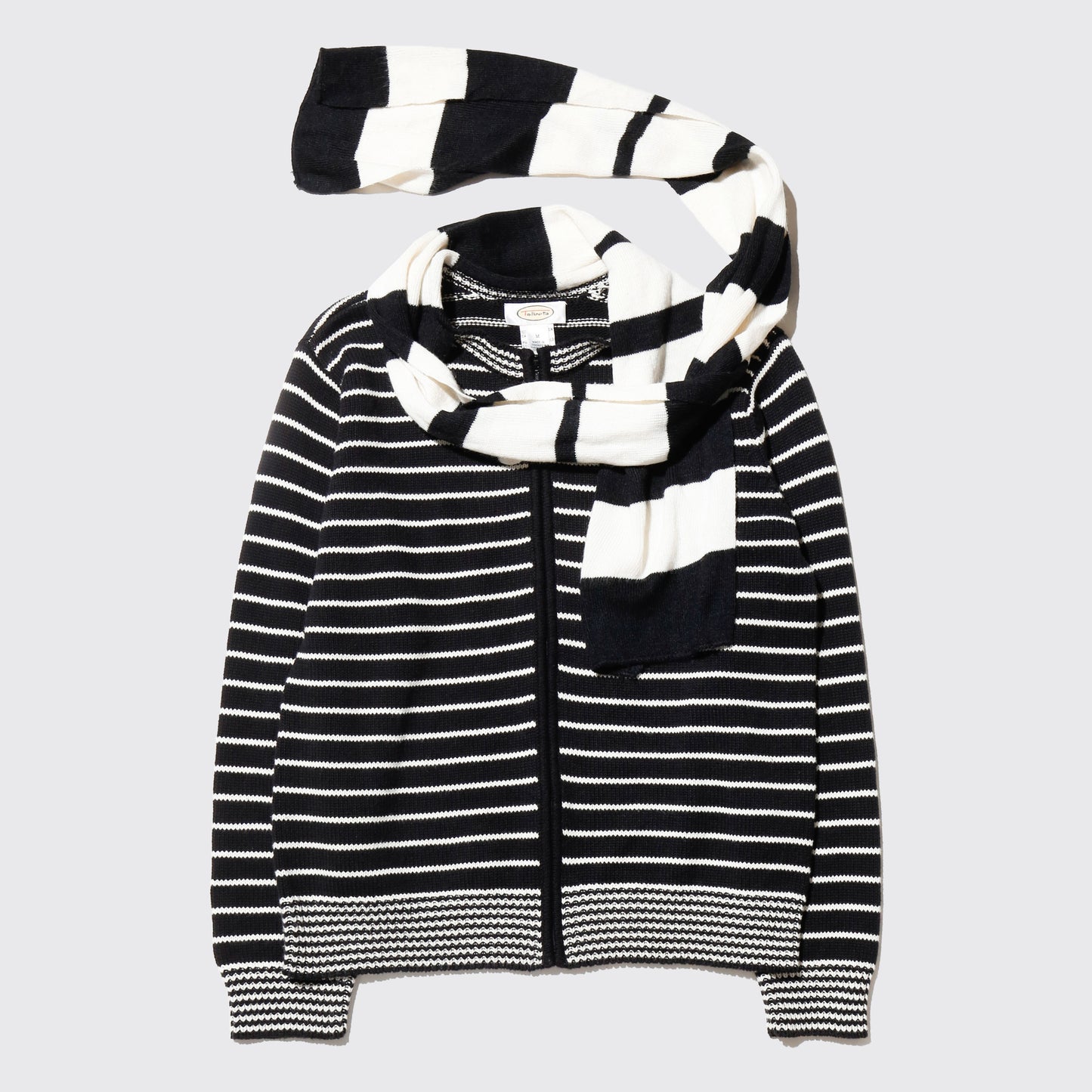*one-off with muffler border knit jacket
