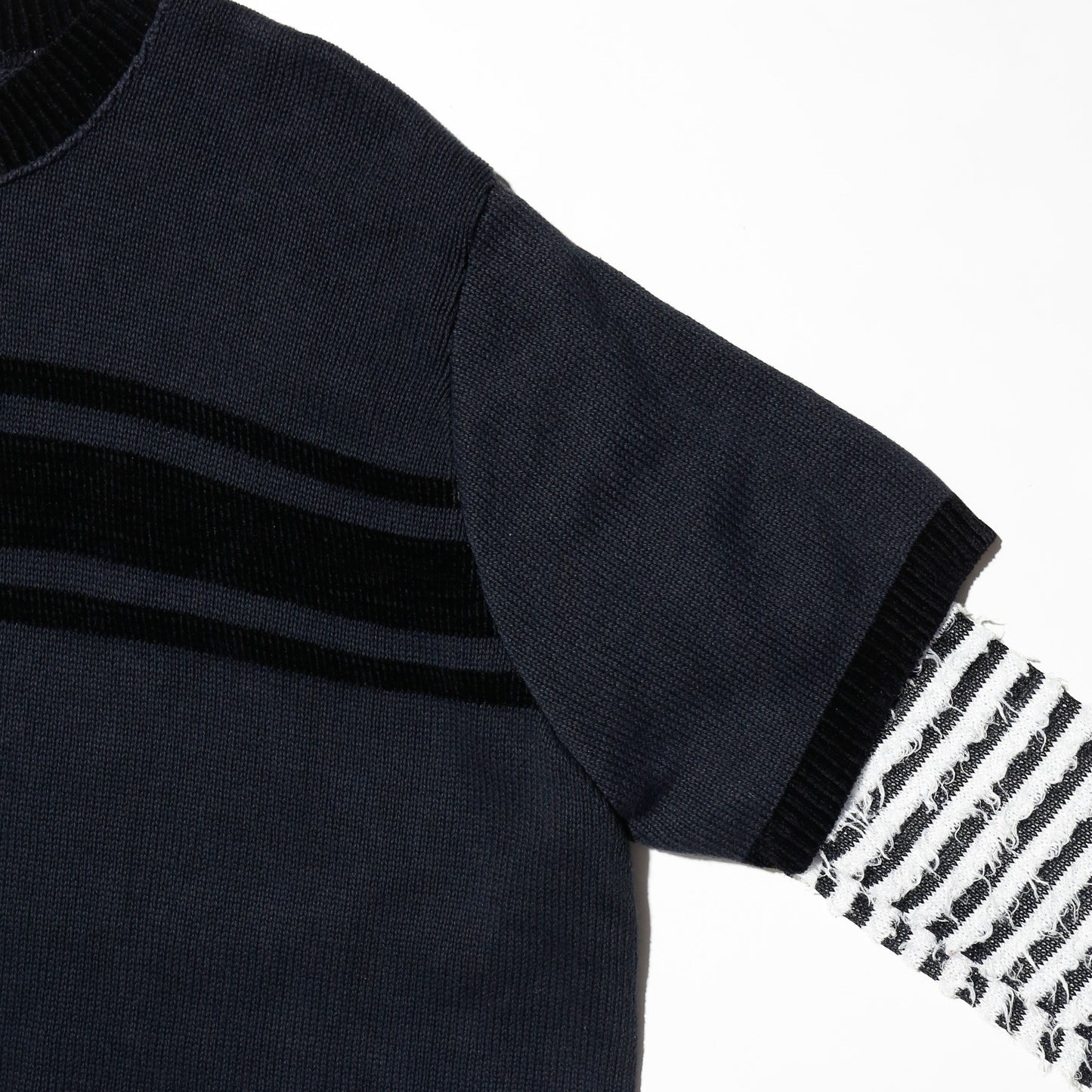 *one-off hybrid border sweater